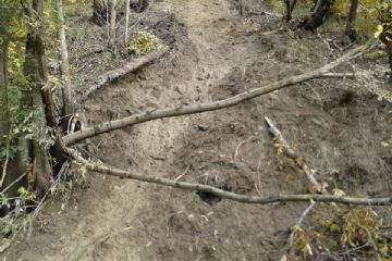 Masso sulla strada Chiaverano-Andrate